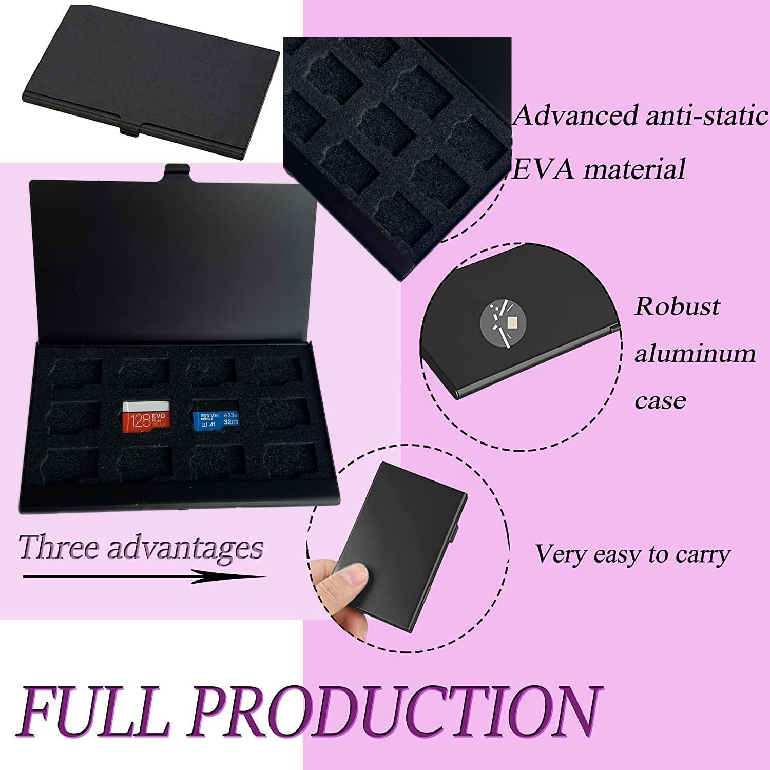 Caja de Aluminio a Prueba de Agua JAKENHAM para 12 Tarjetas Micro SD