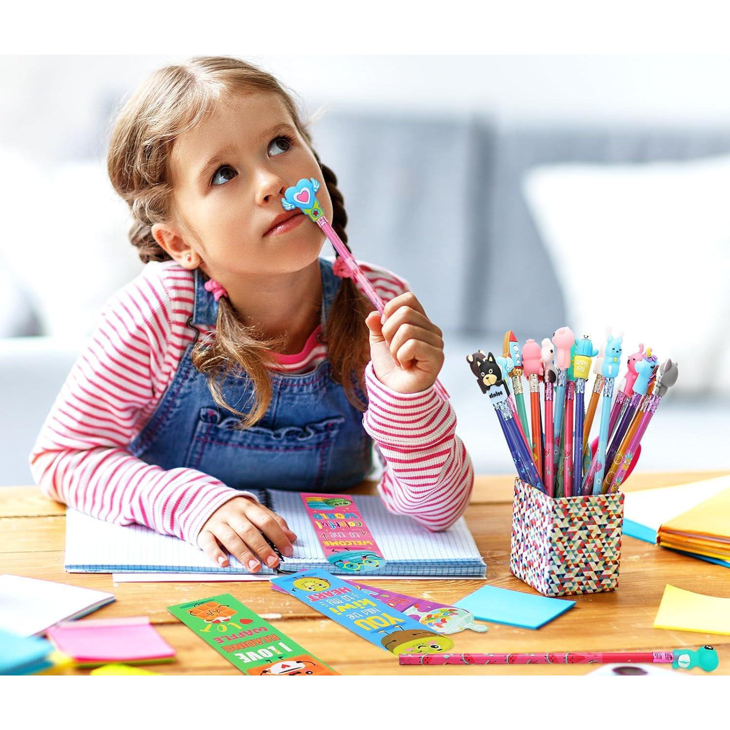 Set de 80 Piezas de Lápices y Marcadores Aromatizados Teling