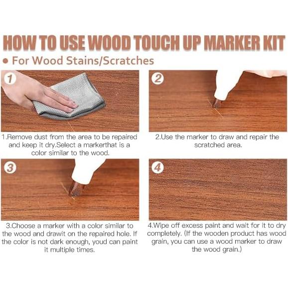 Kit de Reparación de Madera DEWEL 18 Colores para Rasguños