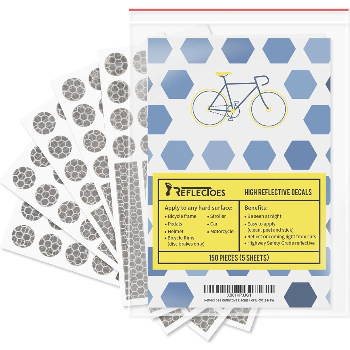 Calcomanías Reflectantes Hexágono 330 - ReflecToes - 5 Hojas