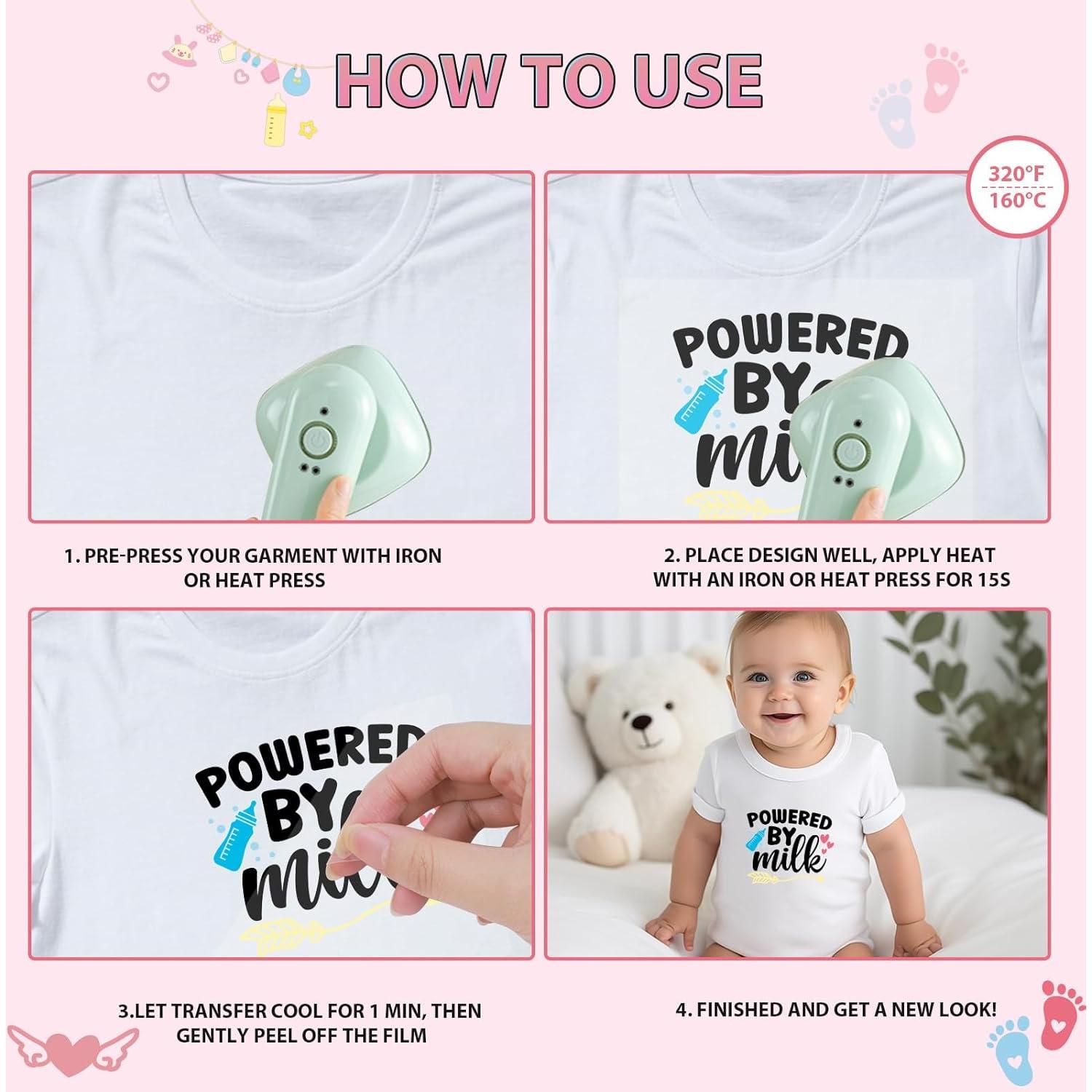 Transferencias de Hierro Falueqg 30Pcs para Baby Shower