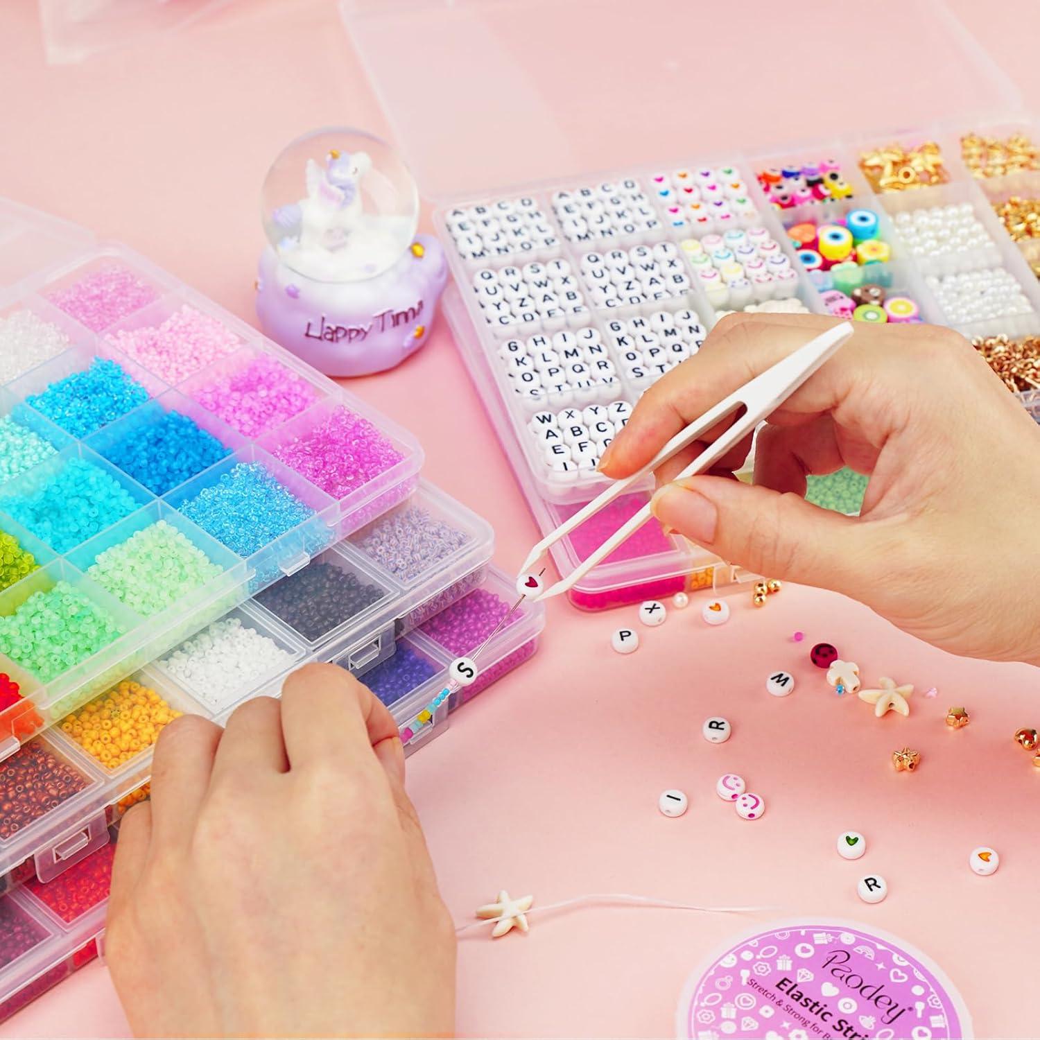 Kit de Joyería Sistenia 60000 Perlas de Vidrio 2mm 96 Colores