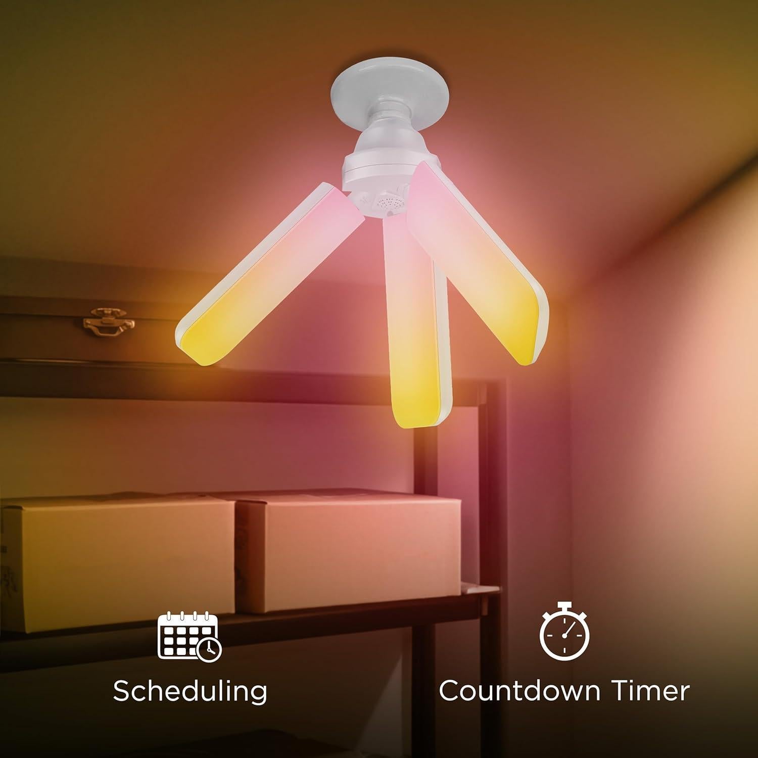 Luz de Garaje LED Feit Electric 3 Paneles RGBW 4000 Lúmenes