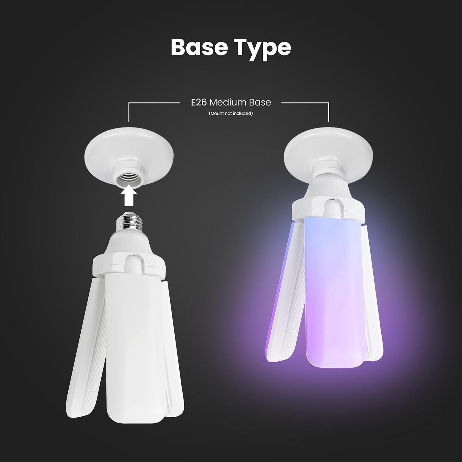 Luz de Garaje LED Feit Electric 3 Paneles RGBW 4000 Lúmenes