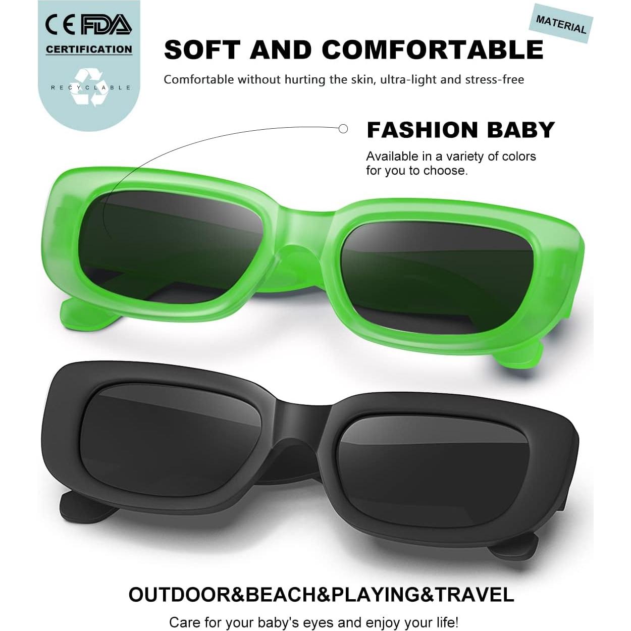 Gafas de sol retro UV para niños AWGSEE, paquete de 2