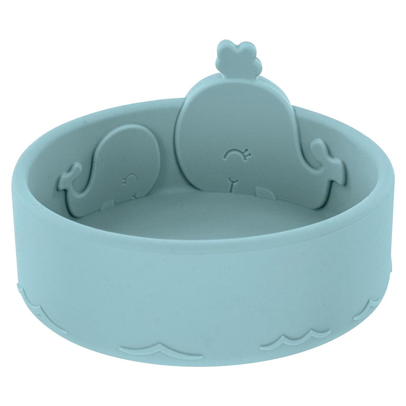 Tazón Redondo de Silicona Nuby Ballena Azul 6+ Meses