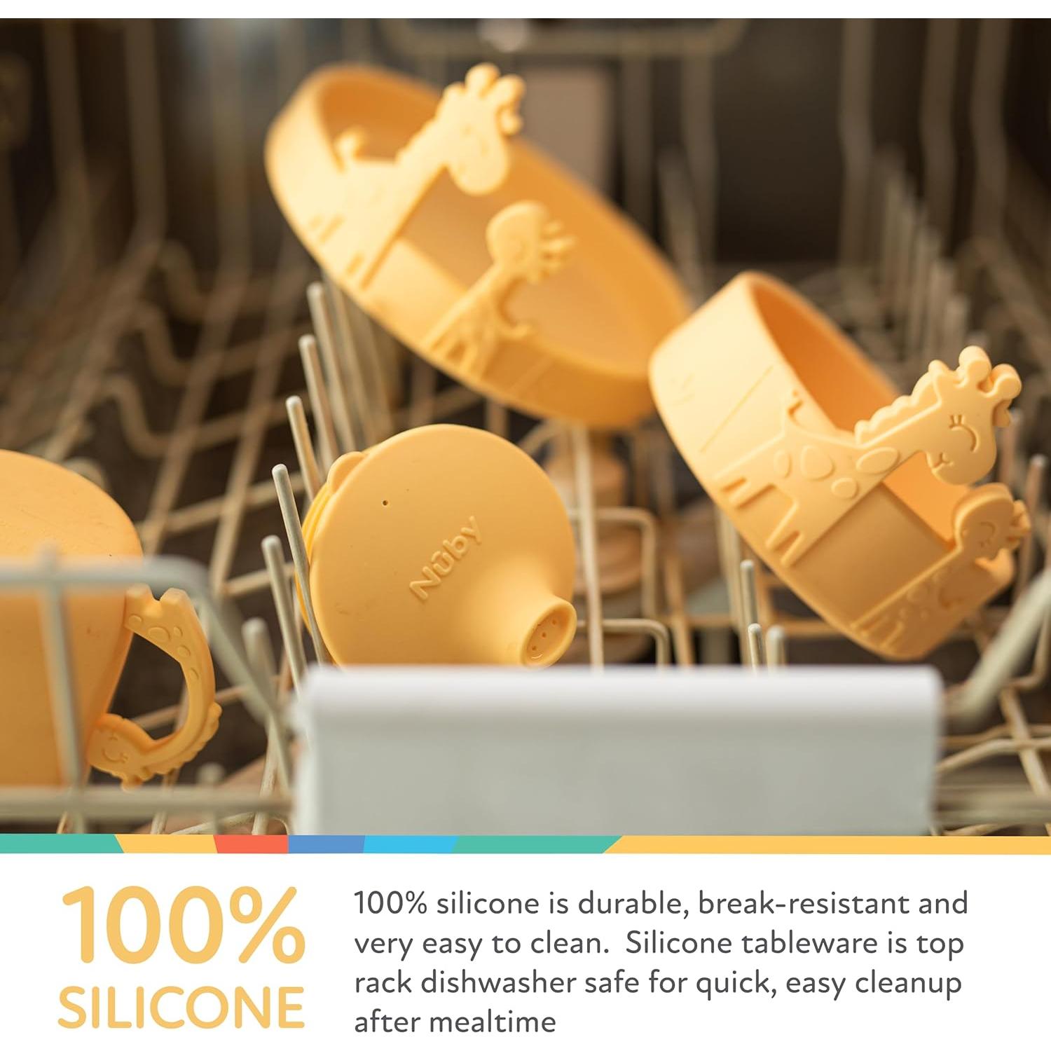 Tazón Redondo de Silicona Nuby Ballena Azul 6+ Meses