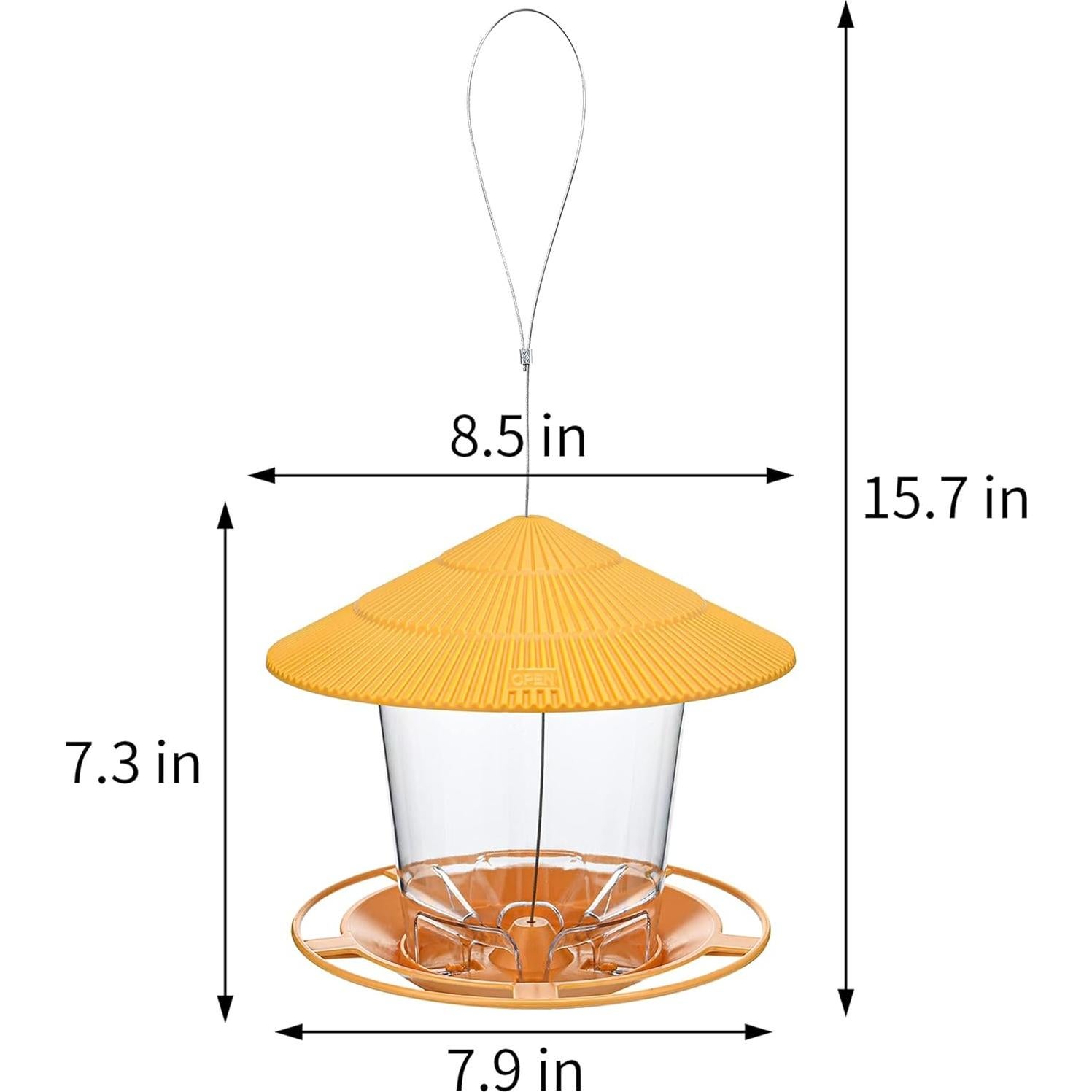 Comedero Colgante para Aves Hanizi Amarillo 1.3 kg