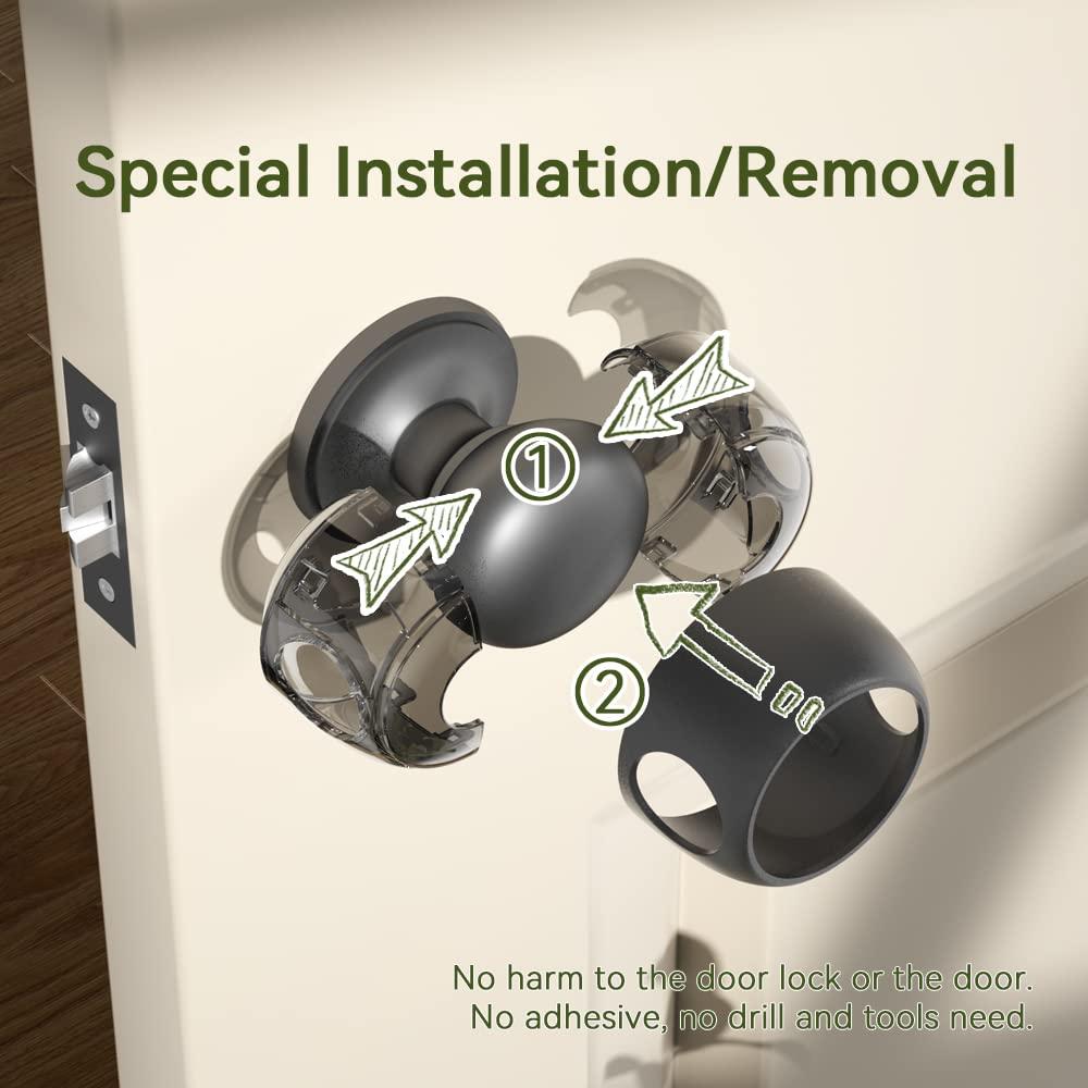 Cubierta de Pomo de Puerta EUDEMON 4 Pack Seguridad Infantil