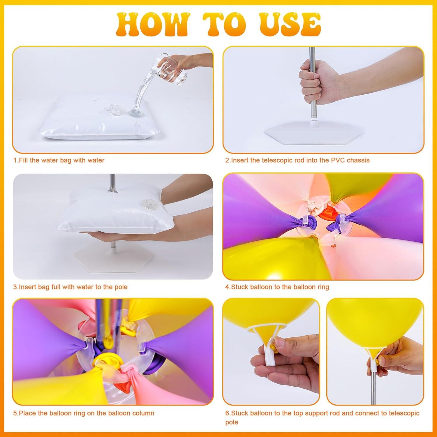 Kit de Columna de Globos y Bomba Eléctrica IDAODAN 165 cm