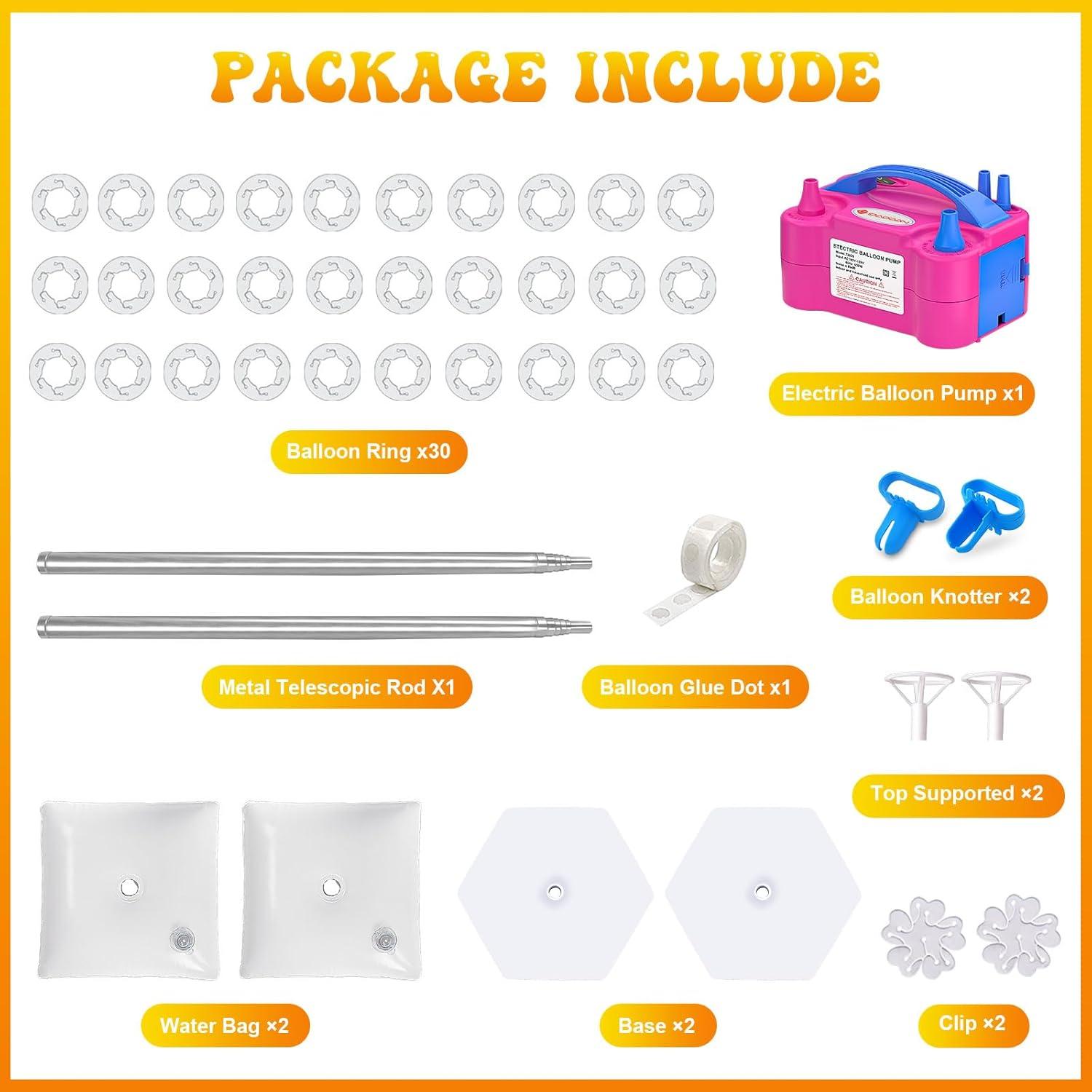 Kit de Columna de Globos y Bomba Eléctrica IDAODAN 165 cm