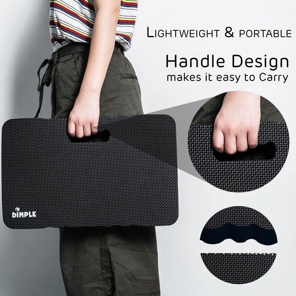 Almohadilla de Rodillas Dimple Negra - Espuma Densa 45.72x27.94cm