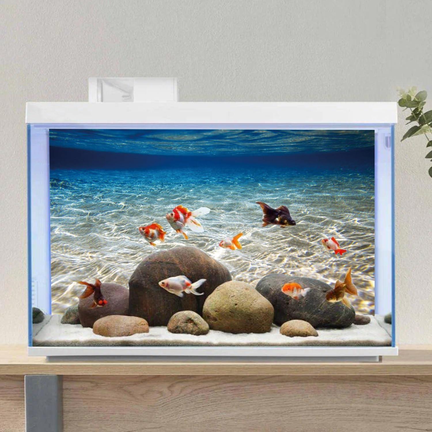 Fondo de Acuario 61x30 cm Vinilo AWERT Tema Océano