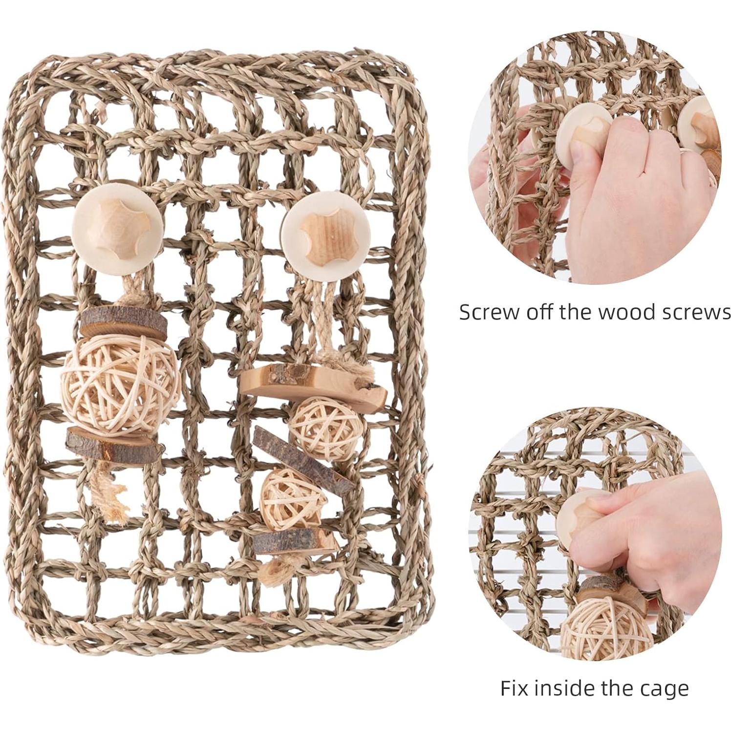 Alfombra Protectora de Hierba Marina Andwe con Juguetes 28x20cm