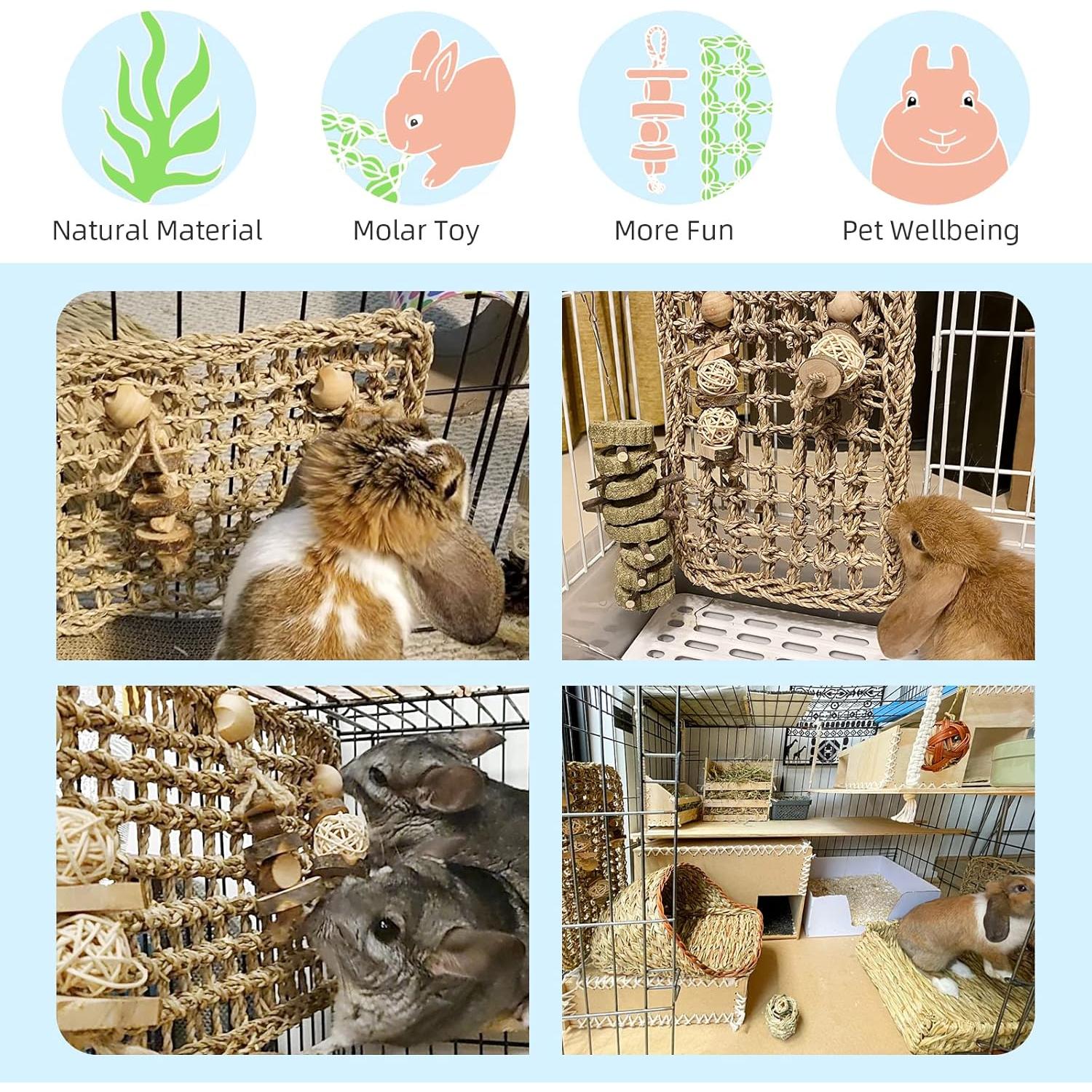 Alfombra Protectora de Hierba Marina Andwe con Juguetes 28x20cm