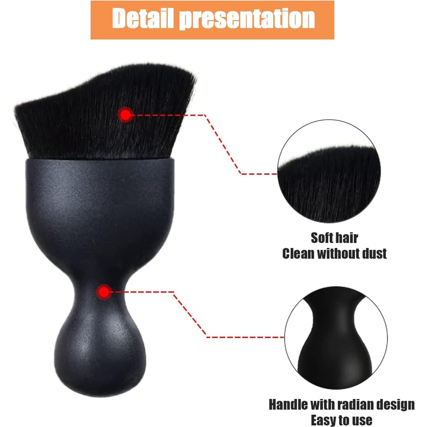 Cepillo de Polvo para Interior de Coche NGHEY 1 PC Negro