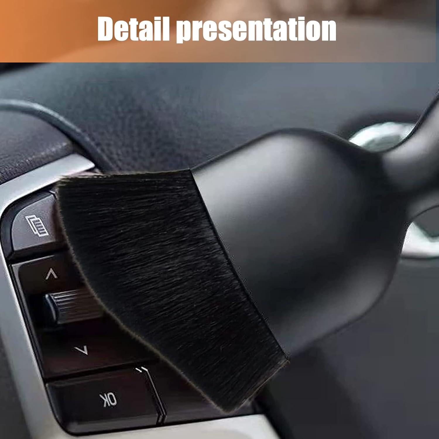 Cepillo de Polvo para Interior de Coche NGHEY 1 PC Negro