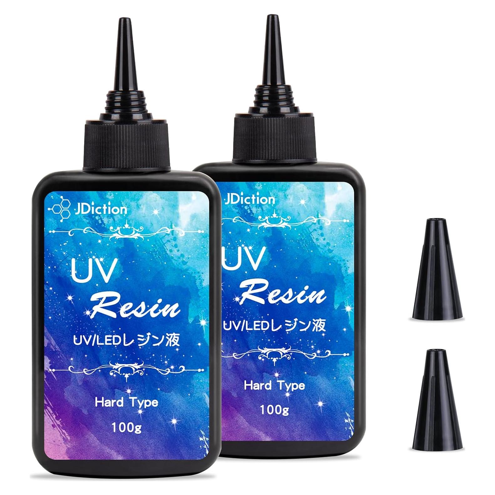 Resina UV JDiction 200g 2 PCS Transparente para Joyería y Artesanías