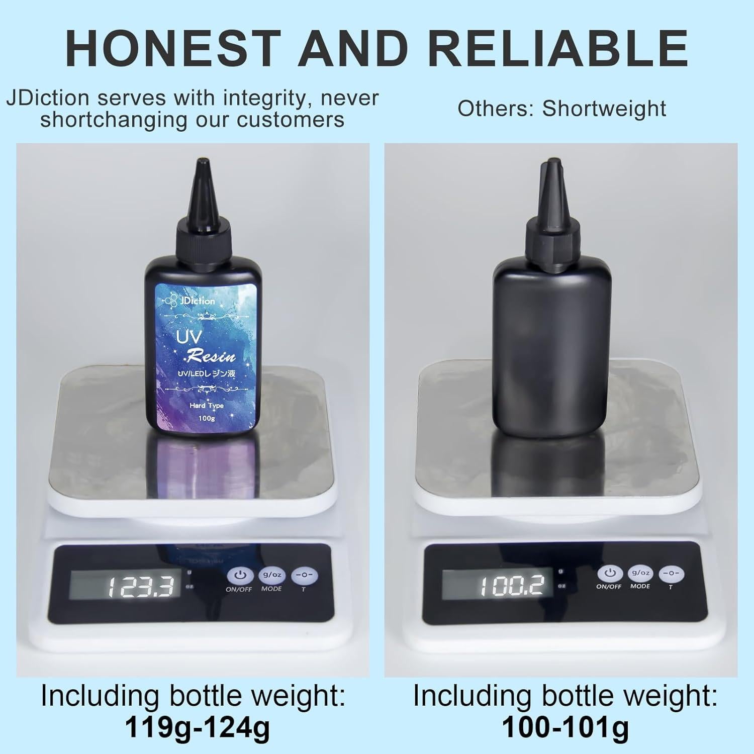 Resina UV JDiction 200g 2 PCS Transparente para Joyería y Artesanías