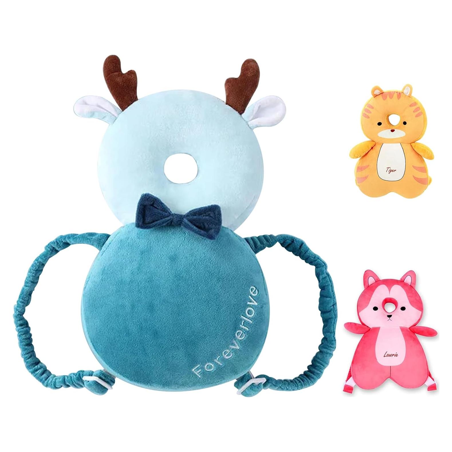 Protector de Cabeza para Bebés Lebao Ciervo Azul Ajustable