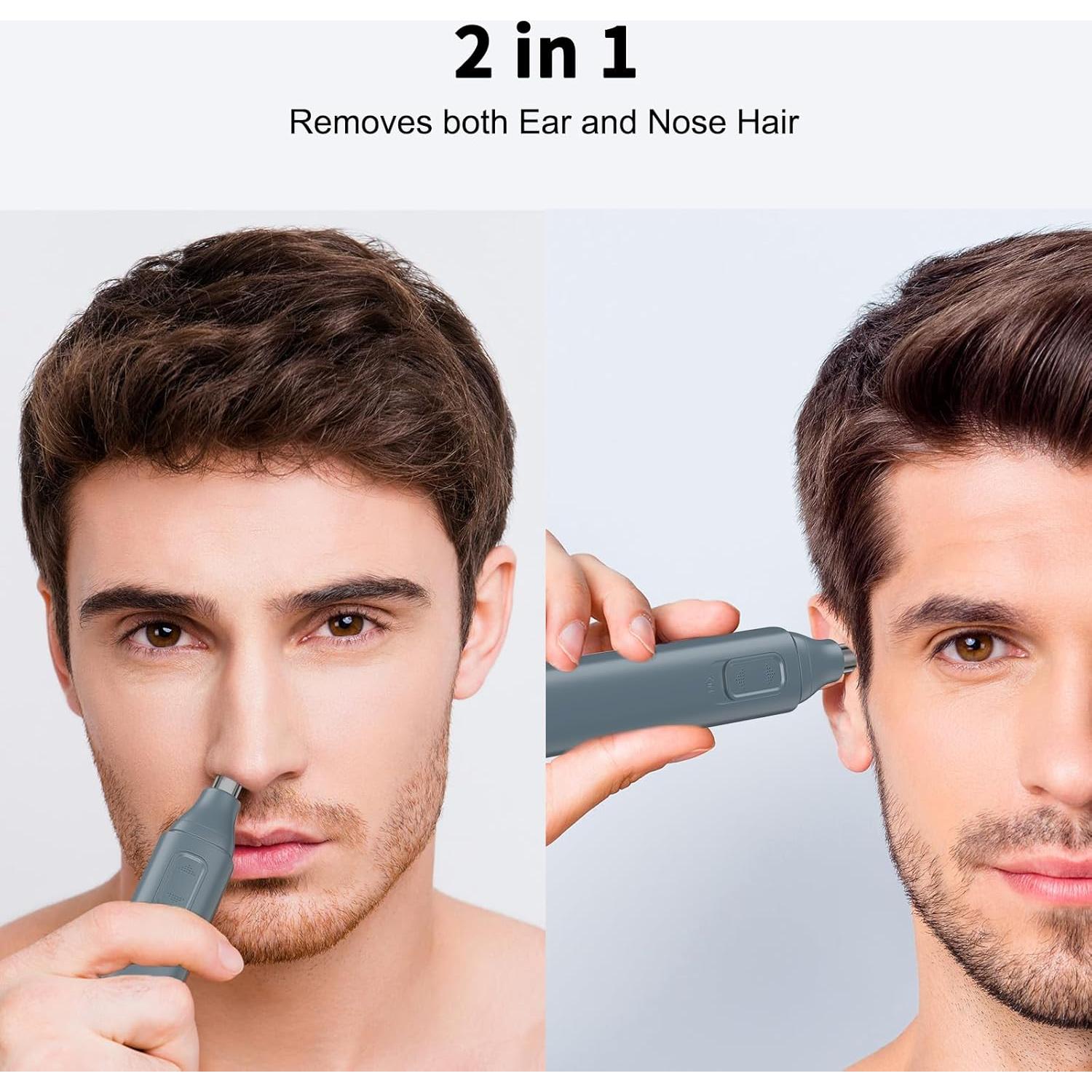 Recortador de Vello Nasal JISHO - Acero Inoxidable, Recargable USB