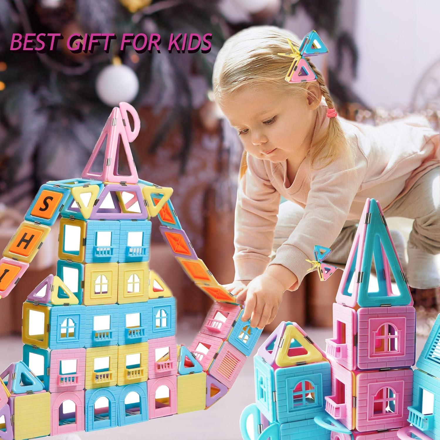 MAGBLOCK Juego de Bloques Magnéticos 103pcs para Niños 3+