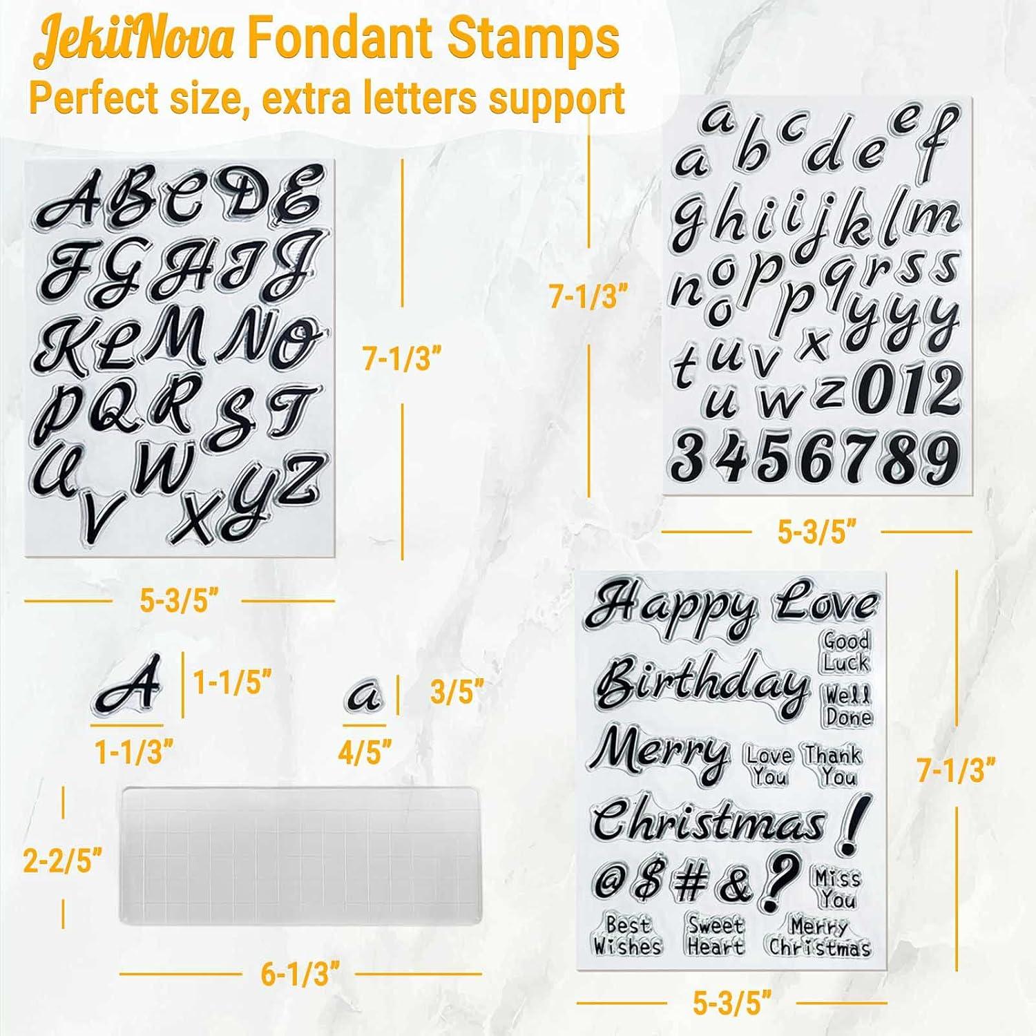 Set de 4 Sellos de Fondant JekiiNova para Galletas y Pasteles