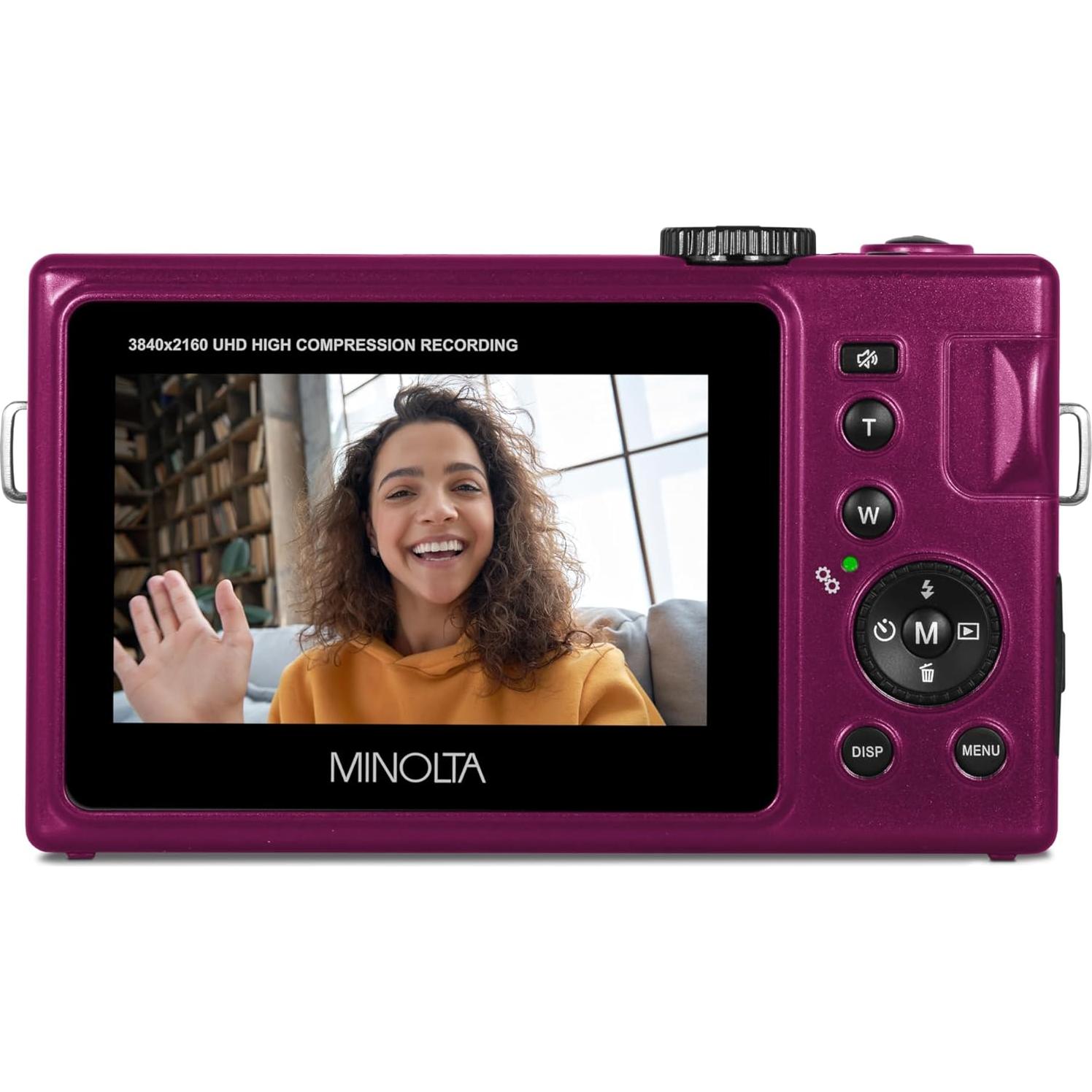 Cámara Digital Minolta MND25 48MP 4K con Espejo Selfie