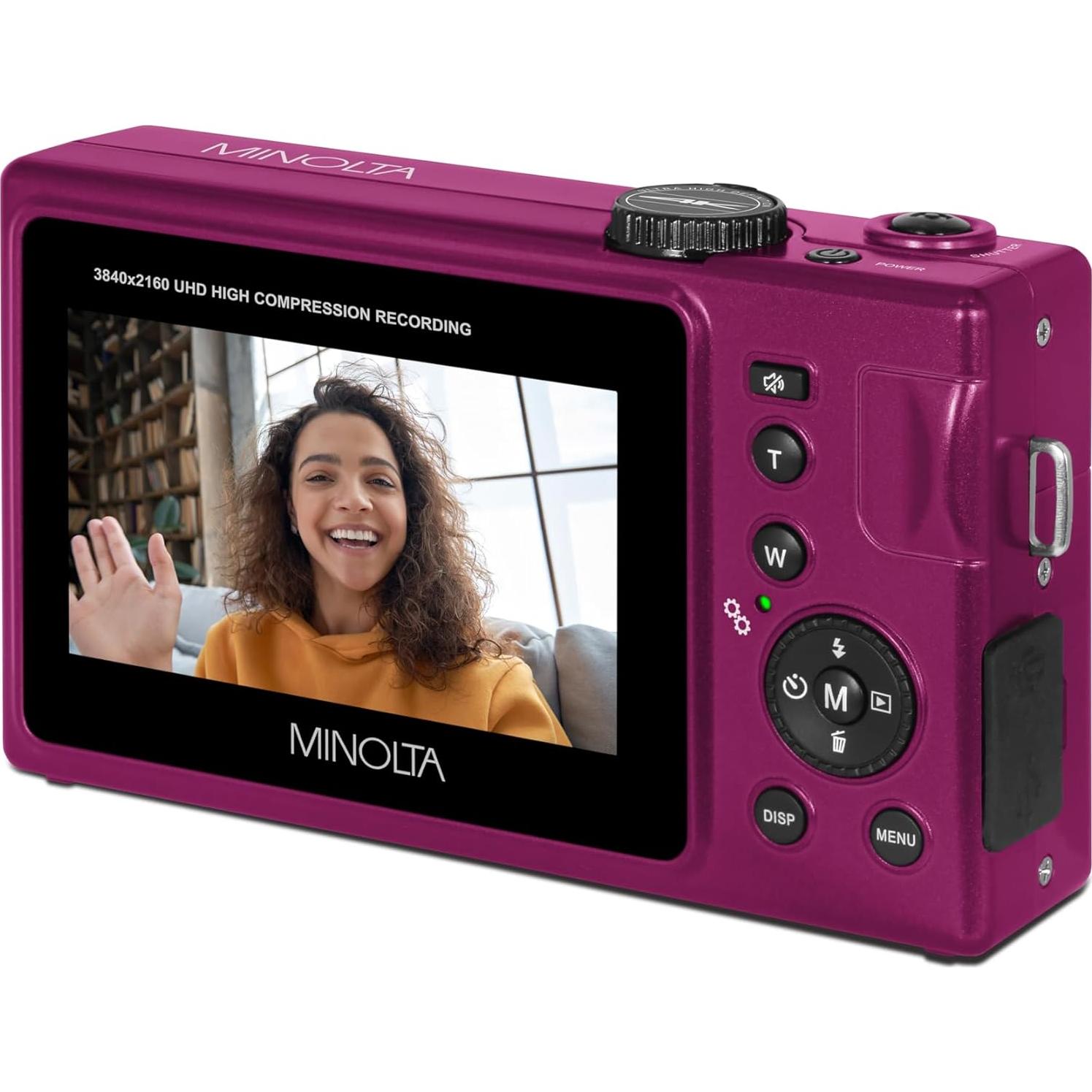 Cámara Digital Minolta MND25 48MP 4K con Espejo Selfie