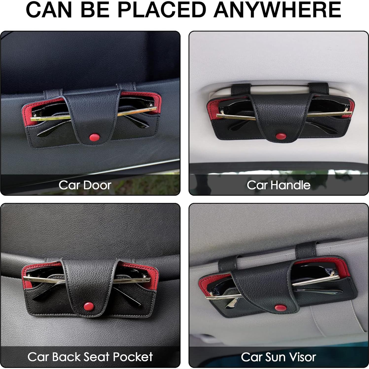 Soporte de Gafas de Sol GELVTIC para Coche - 2 Piezas