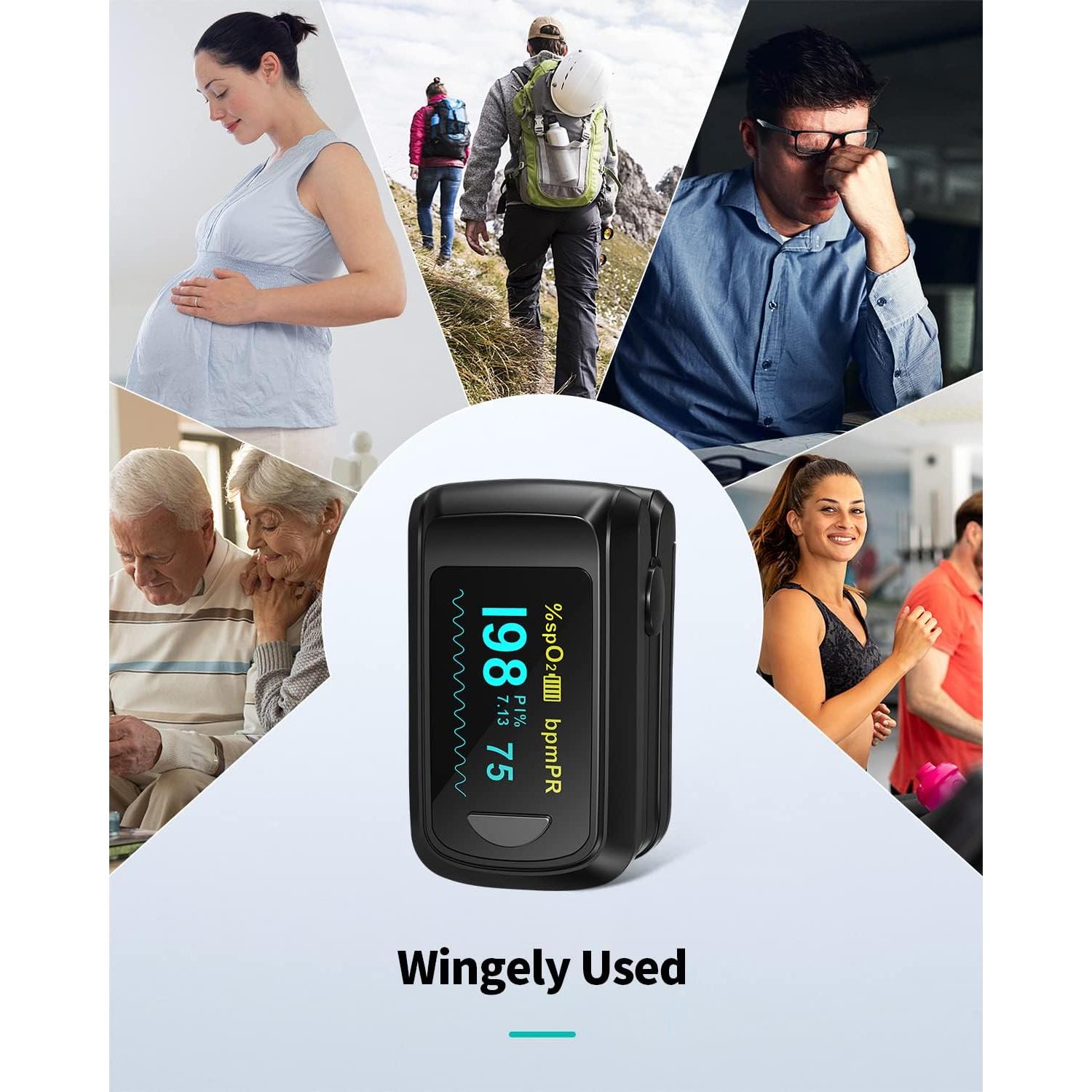 Oxímetro de Pulso Bluetooth HealthTree con APP, Monitor de Frecuencia Cardíaca