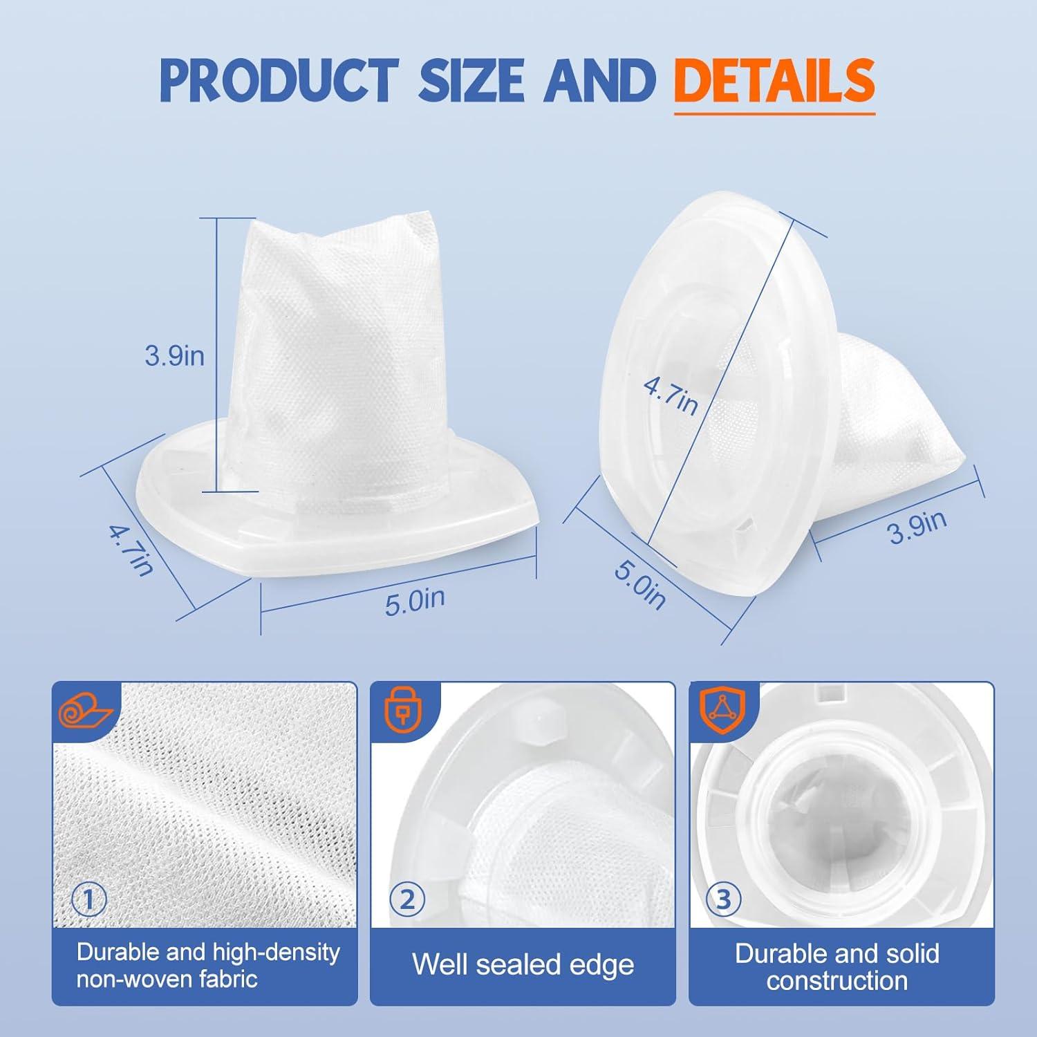 Paquete de 12 Filtros VF110 Aliddle para Aspiradora Black and Decker