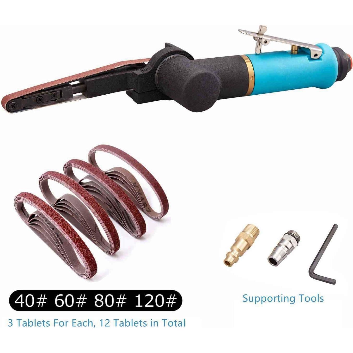 Lijadora de Banda Neumática Minimprover 1/4" con 12 Cintas