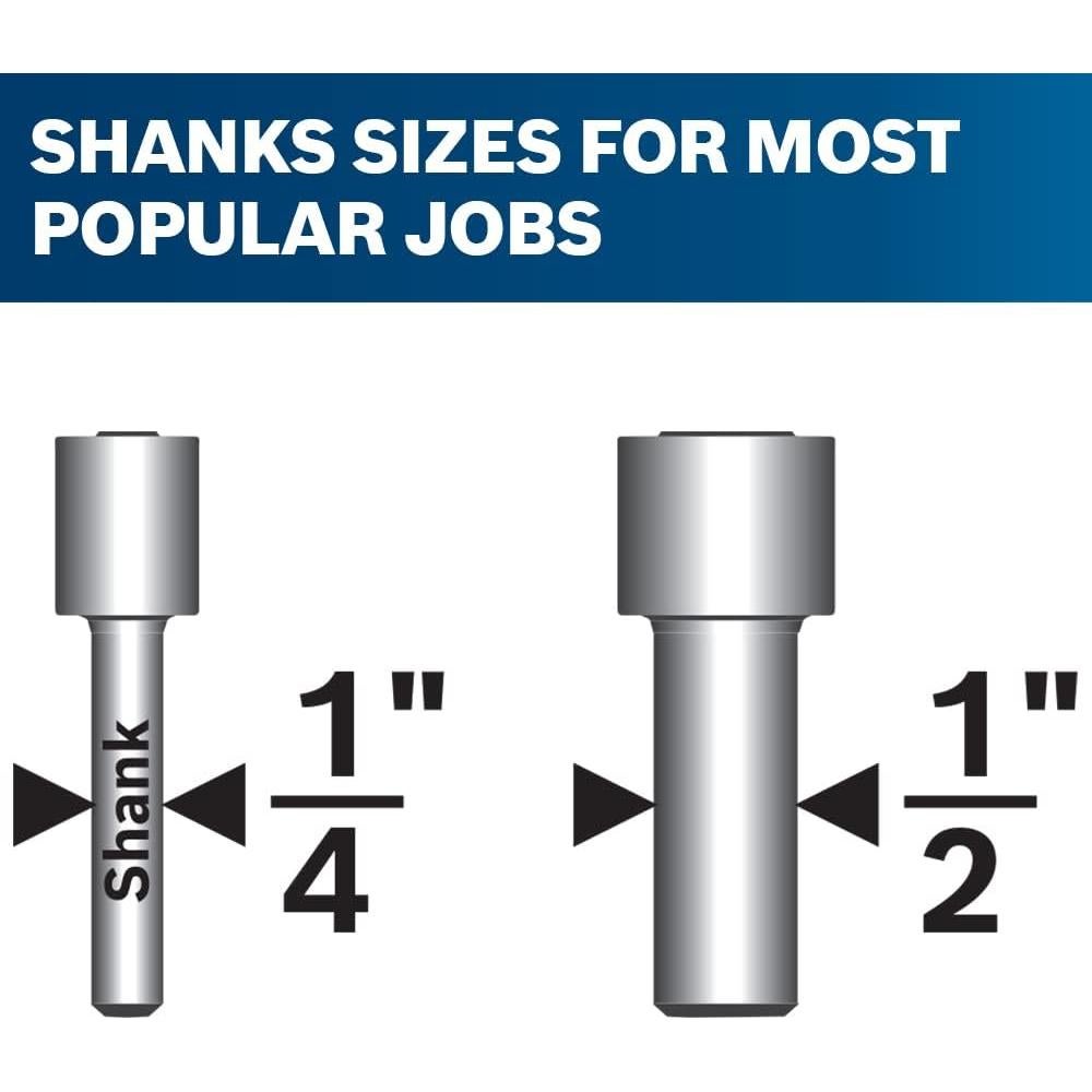 Juego de 10 Brocas de Router Bosch RBS010 Carburo 1.27 cm