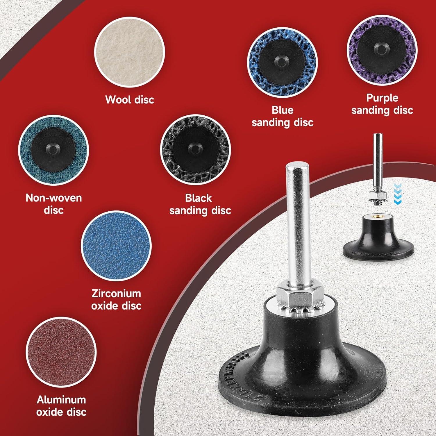 Juego de Discos de Lijado 104 Piezas Shineboc 2" para Amoladora