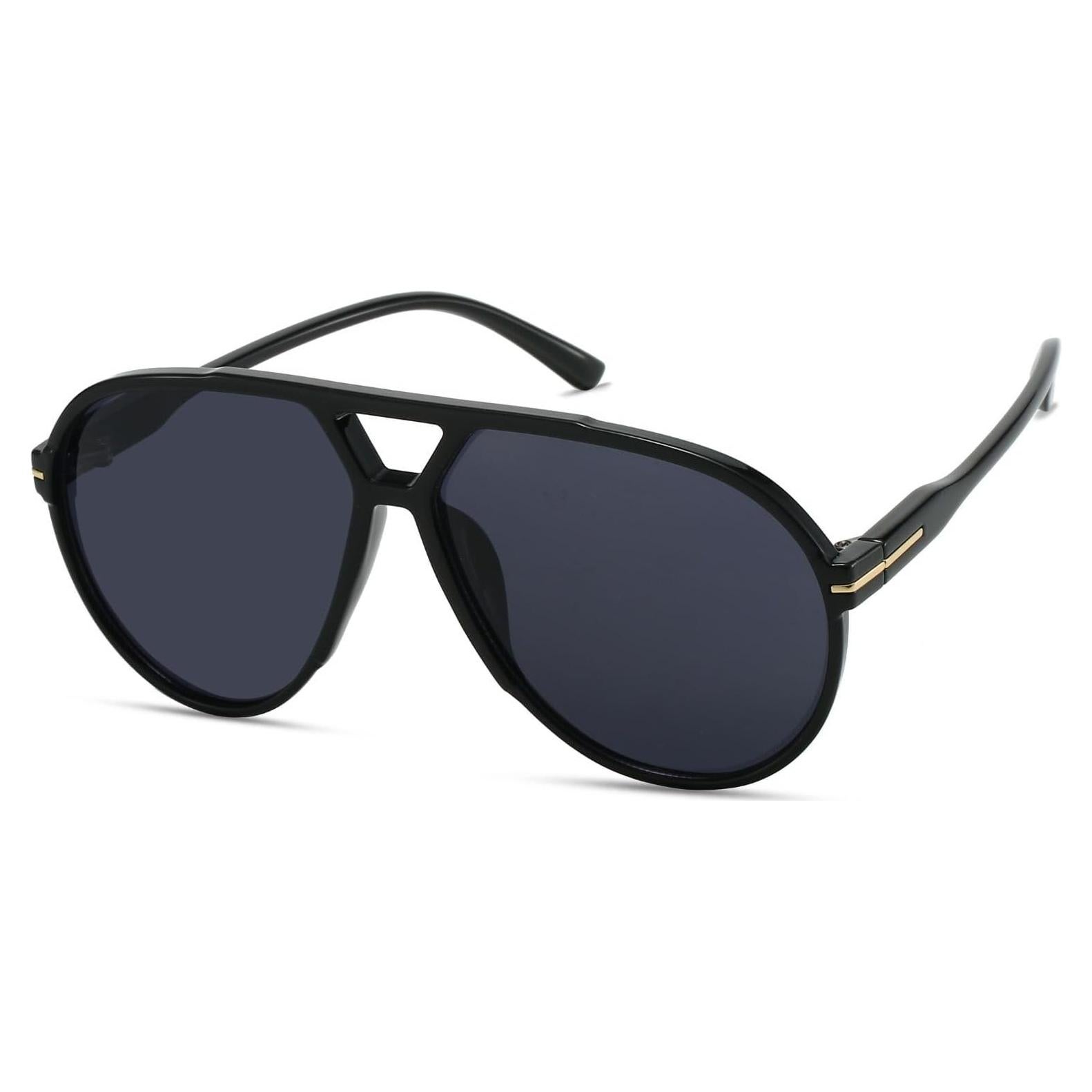 Gafas de sol aviador retro Hanj UV400 grandes unisex