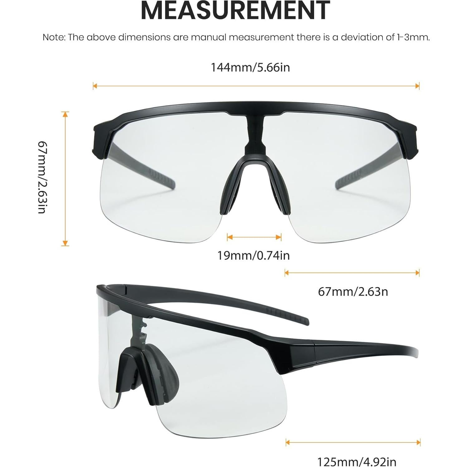 Gafas de Ciclismo Fotoquímicas Cyxus UV400 para Hombres y Mujeres