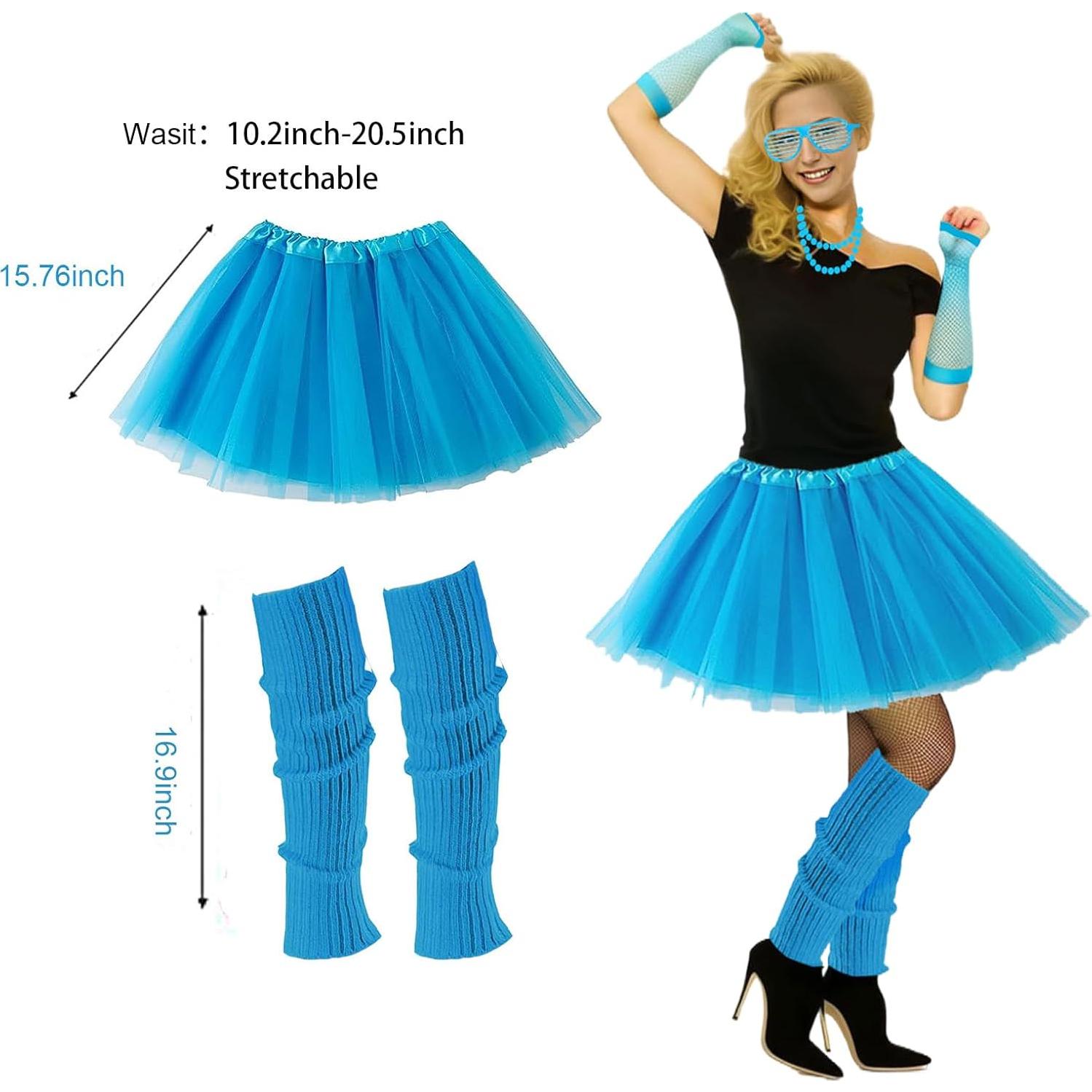 Conjunto de Disfraces de los 80 para Mujeres - 7 Piezas