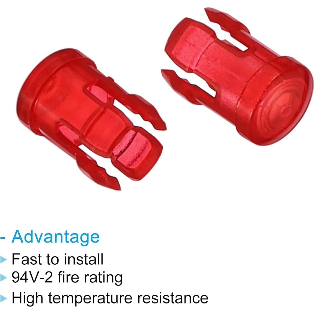 Soporte de LED 3mm PATIKIL Rojo 30 Piezas Clip Montaje