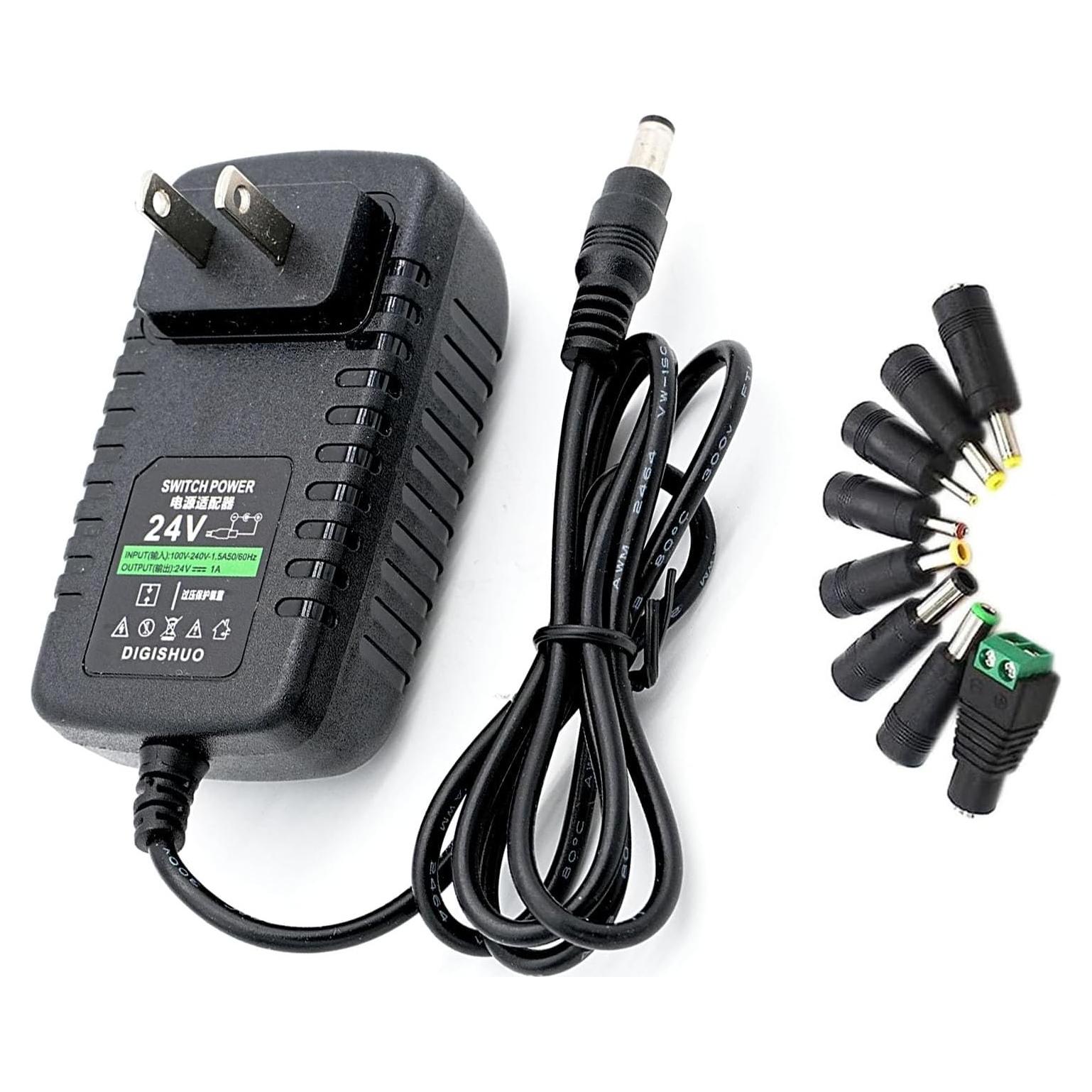 Adaptador de Alimentación DIGISHUO 24V 1A 24W para LED y CCTV