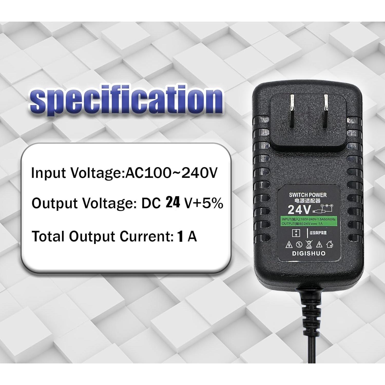 Adaptador de Alimentación DIGISHUO 24V 1A 24W para LED y CCTV