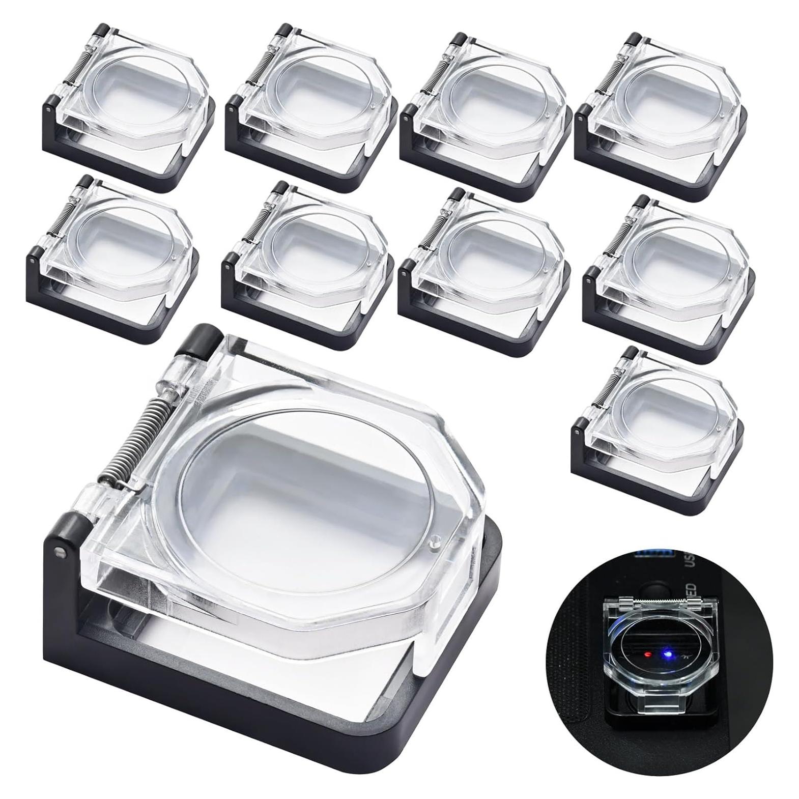 Cubierta de Interruptor de Botón ZGSZJHF 10 Pcs 39x34mm Impermeable