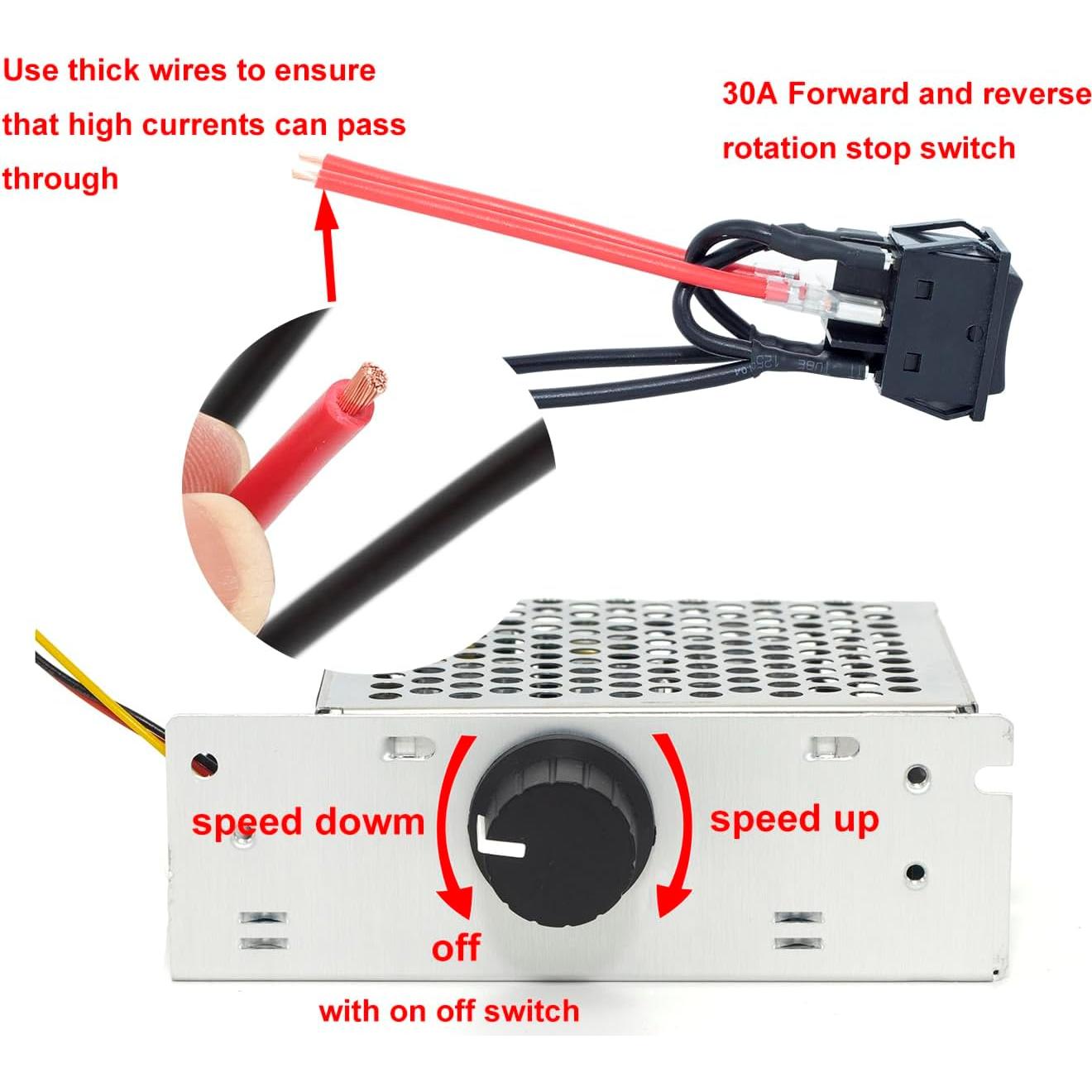 Controlador de Velocidad Motor DC PWM 30A XNENPOW con Pantalla