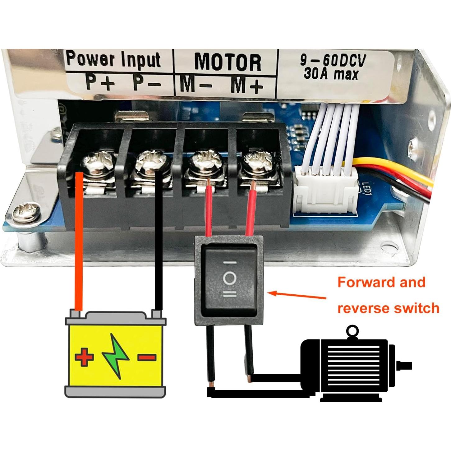 Controlador de Velocidad Motor DC PWM 30A XNENPOW con Pantalla