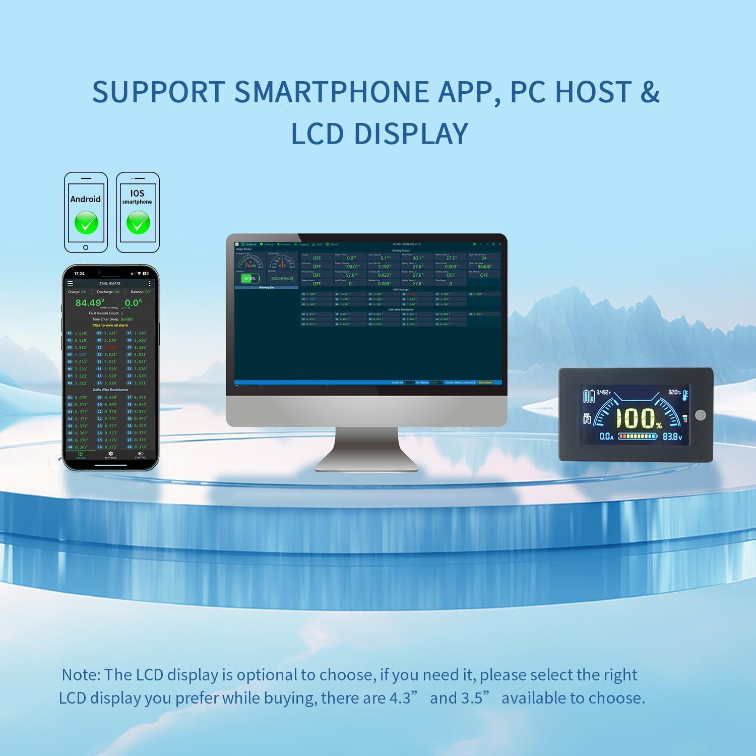 Inversor Activo Inteligente LVNOON BMS 100A 48V 8S-16S