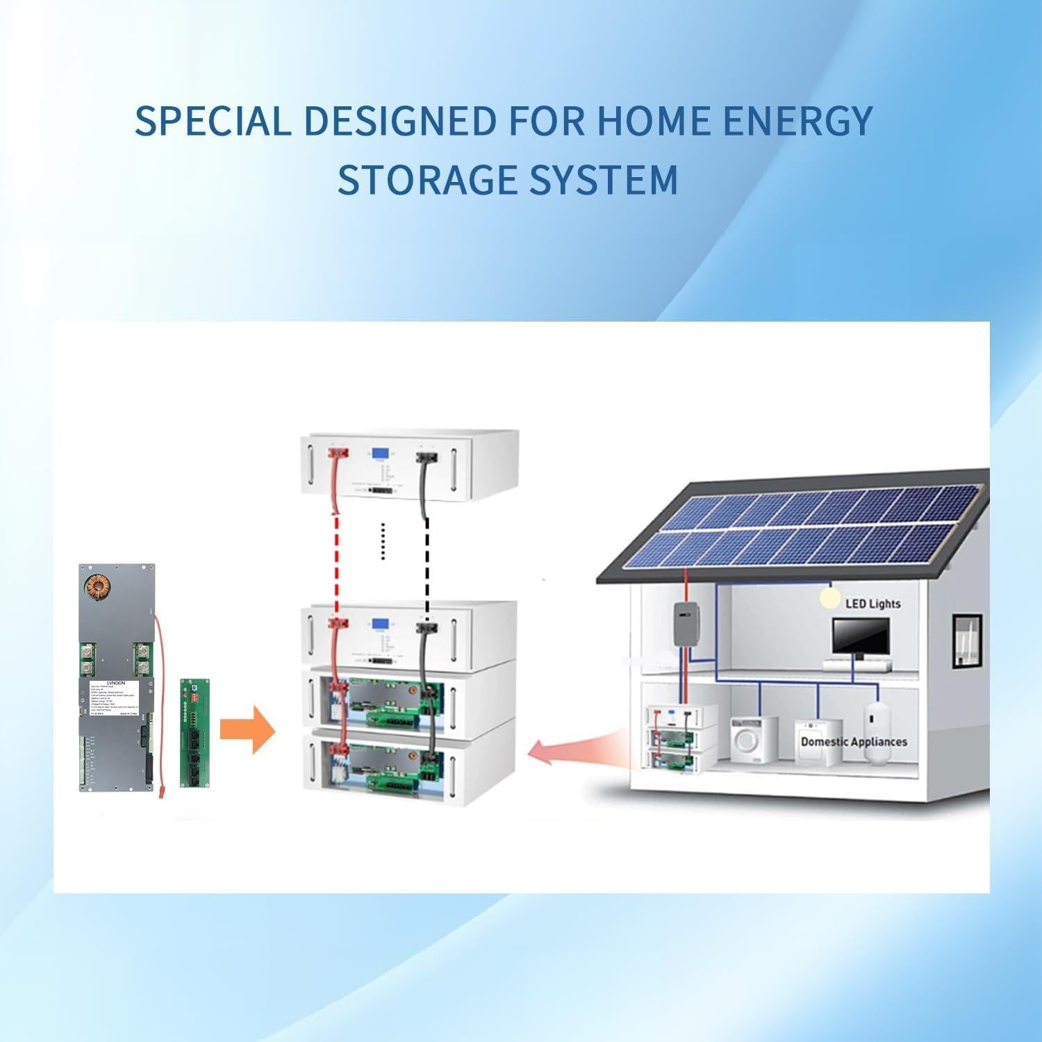 Inversor Activo Inteligente LVNOON BMS 100A 48V 8S-16S