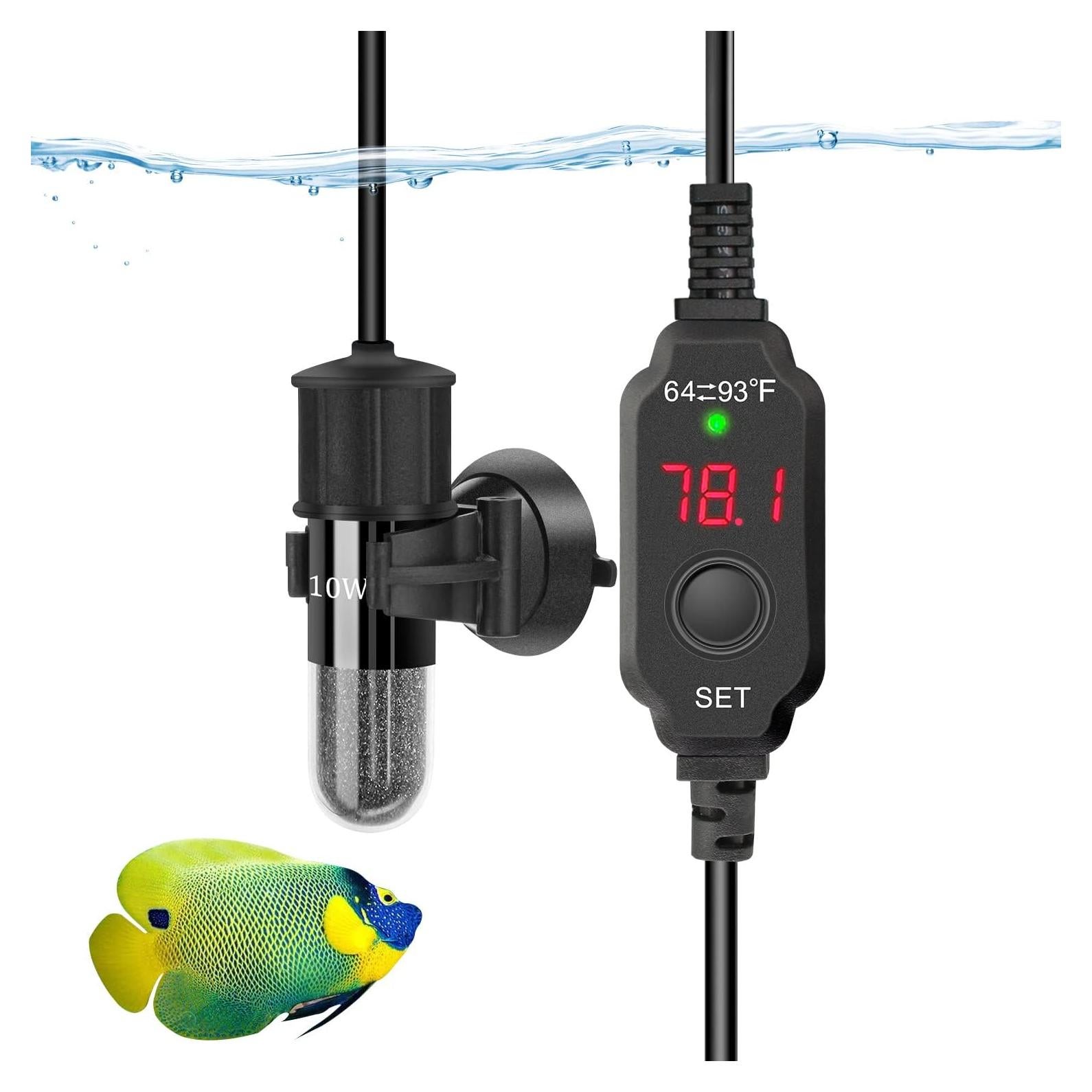 Calentador de Acuario YOFOTHS 10W Submersible para 1.9-11.4L