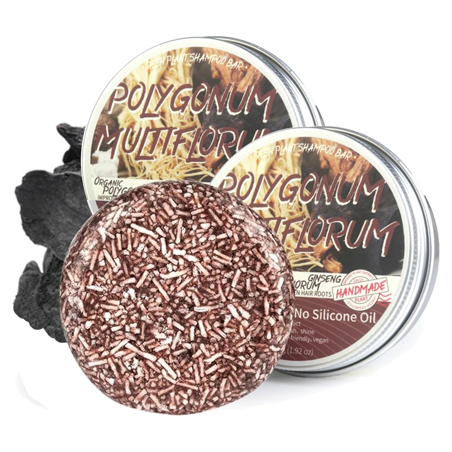 Champú Sólido Natural Hotiary para Oscurecer Cabello Gris - 2 Unidades