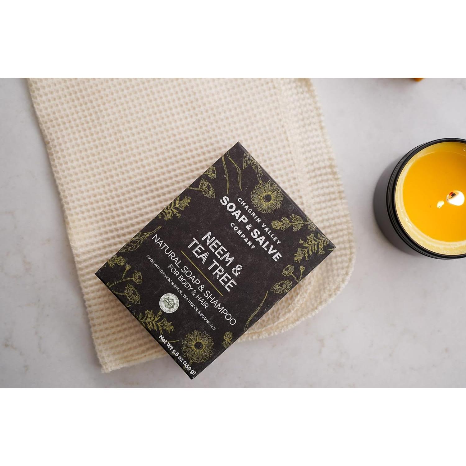 Jabón y Champú Orgánico Chagrin Valley 159g - Neem y Árbol de Té