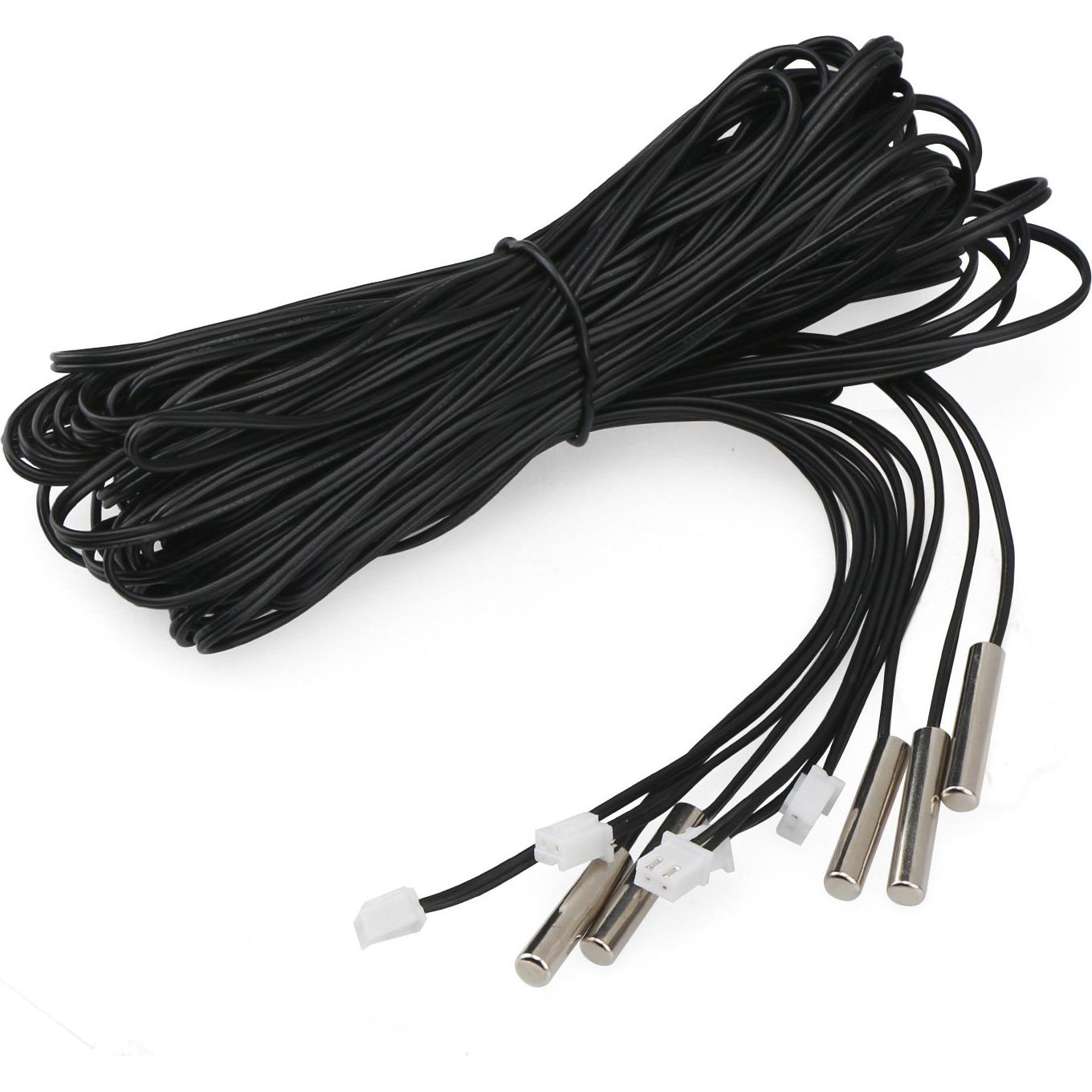 Sonda de Temperatura DROK 10K 1 Metro 5 Piezas NTC Acero Inoxidable